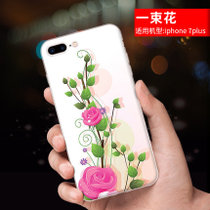 木木（MUNU）苹果iPhone7Plus手机壳 iphone7plus手机套 保护壳 tpu软壳 硅胶套 全卡通保护套(一束花)