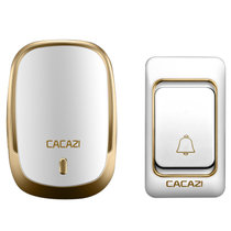 CACAZI卡佳斯 K01一拖一 无线门铃无线家用远距离无线门铃不用电线电子遥控门铃 老人呼叫器(金色)