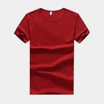 2017年新款夏季男士T恤短袖圆领奥戴尔面料T恤(红色 4XL)