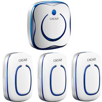 CACAZI卡佳斯 无线门铃 9809B 三拖一 不用电源 直流用电池 遥控 电子家用 呼叫器 便携带 老人呼叫器(蓝色)