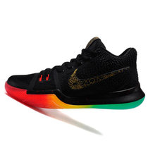 耐克男鞋2017春季新款Nike Kyrie 3 欧文3代3GS断勾白彩虹黑人月运动篮球鞋852396(彩虹渐变 44)