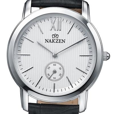 名古城 nakzen 日本名表 女士皮带石英情侣手表4003l(白色表面)