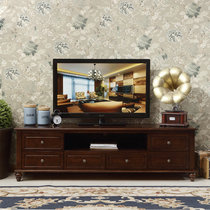 夏树 美式实木电视柜现代组合客厅家具简约小户型储物地柜.(电视柜)